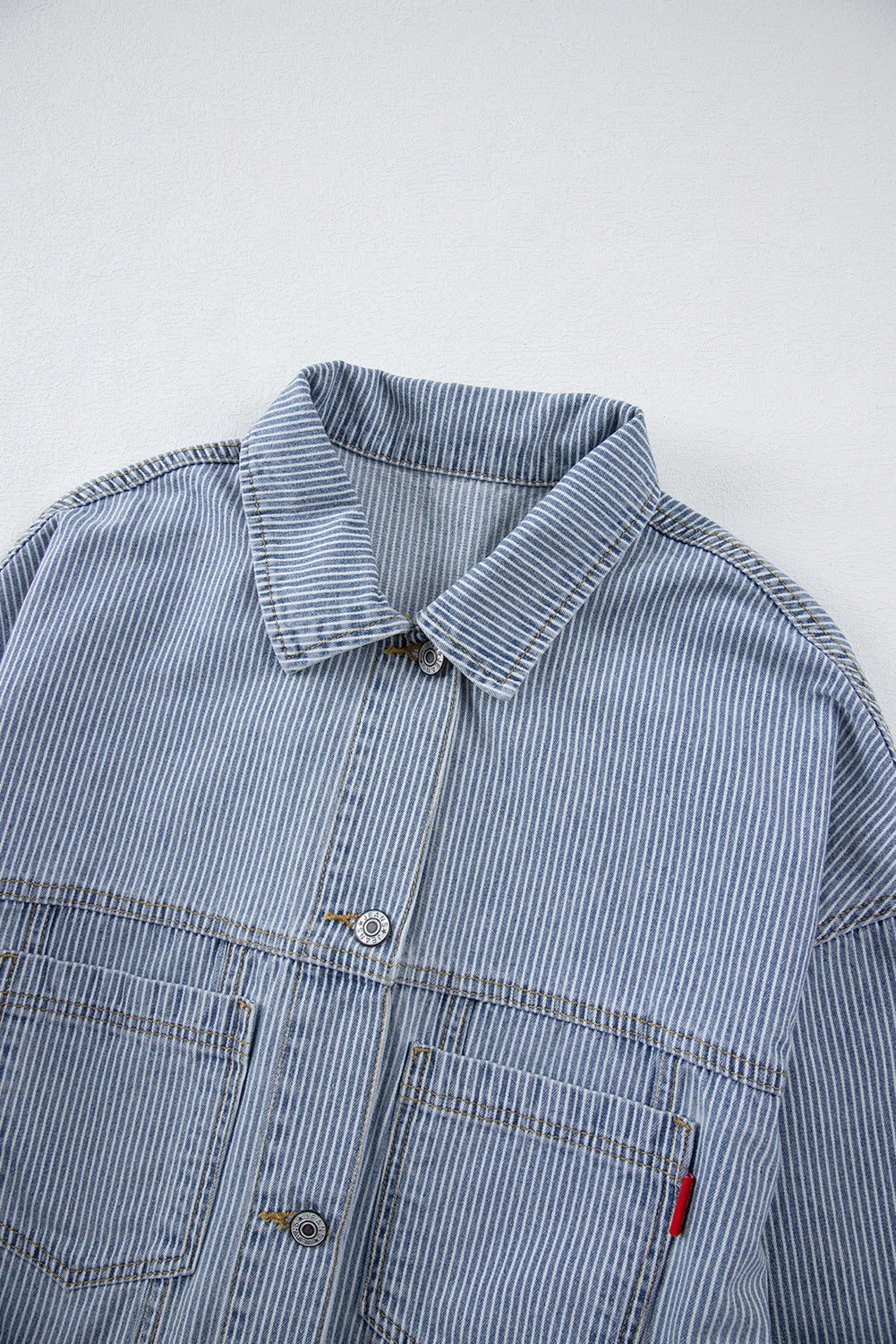 Wild Wind Washed Oversize Pocketed Denim Jacket