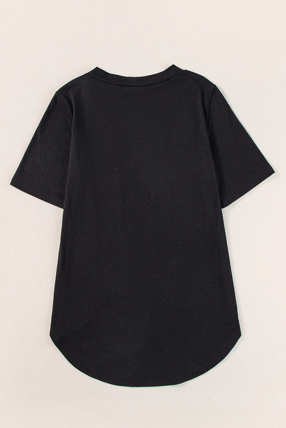 Medium Grey V Neck Pocketed Rounded Hem Tee