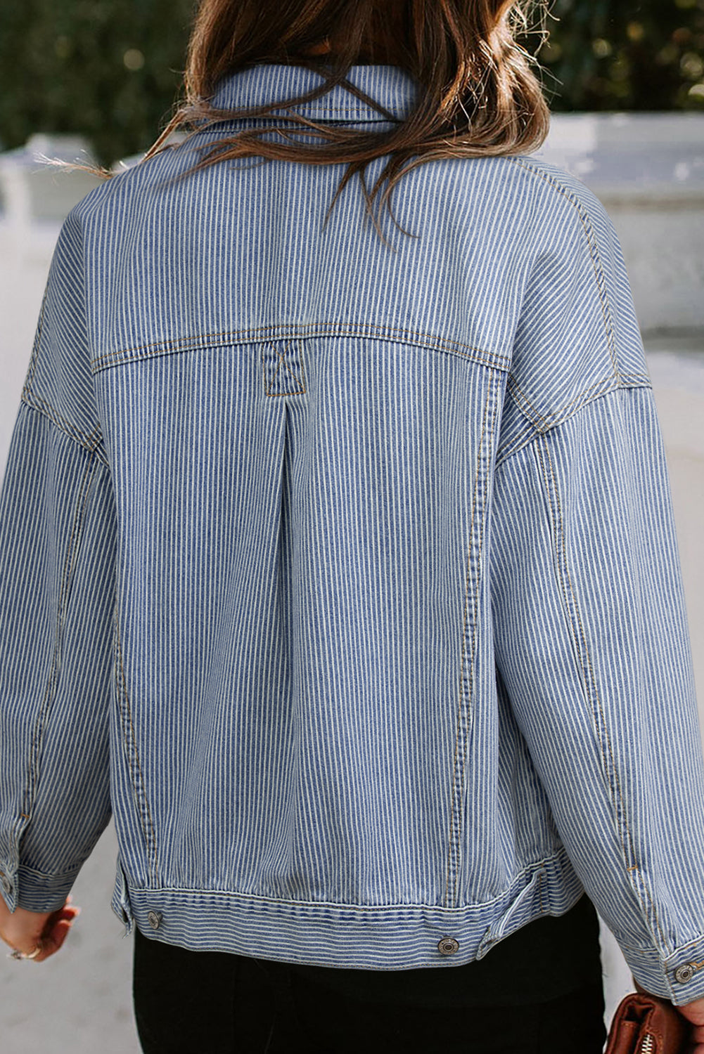 Wild Wind Washed Oversize Pocketed Denim Jacket