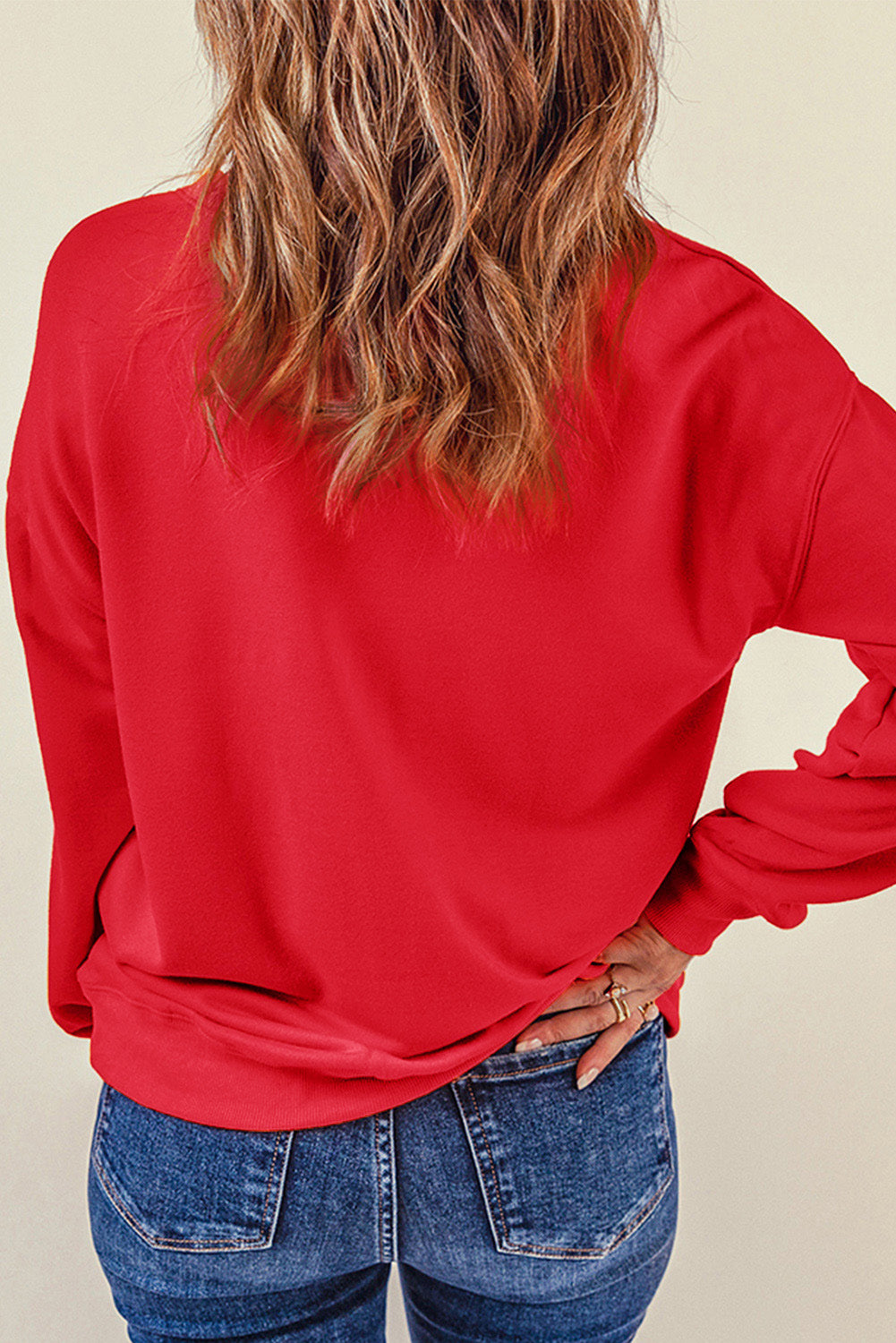 Red Puff XOXO Print Valentines Heart Sweatshirt