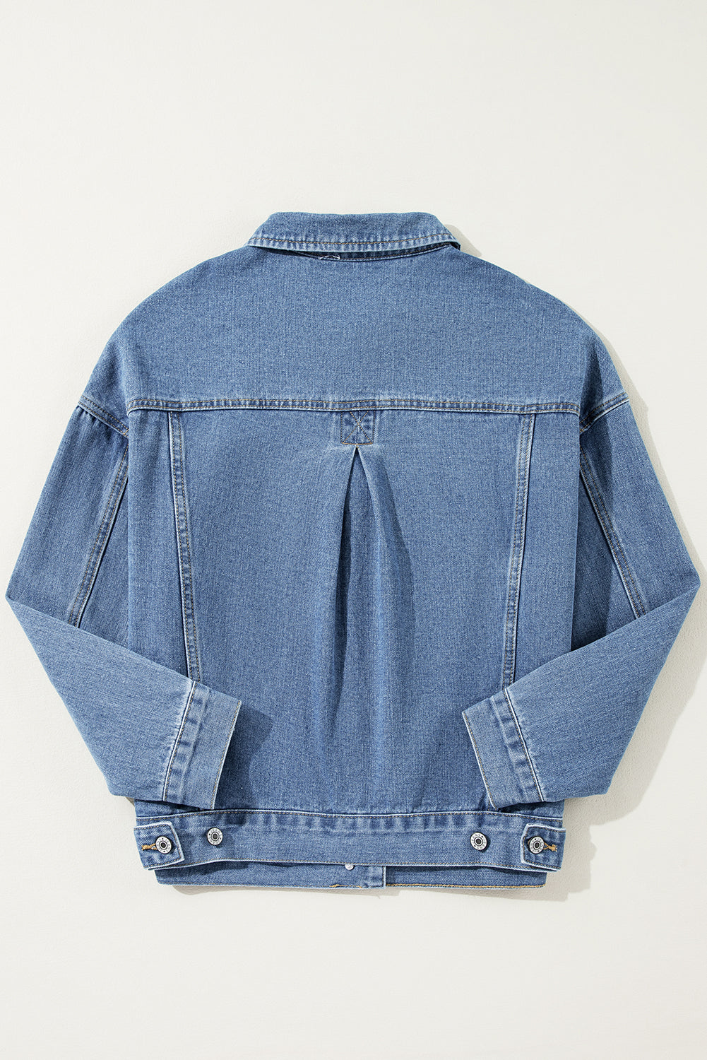 Wild Wind Washed Oversize Pocketed Denim Jacket